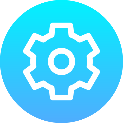 An icon that shows an image of a gear