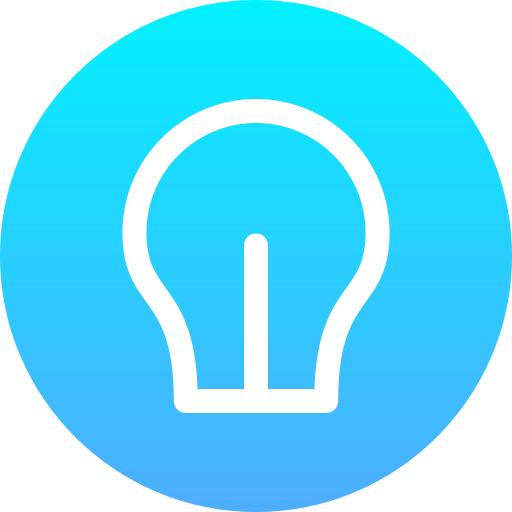 An icon that shows an image of a lightbulb
