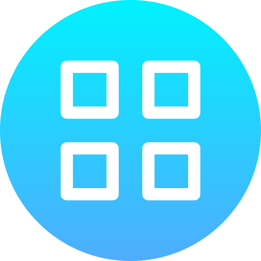 An icon that shows four small squares