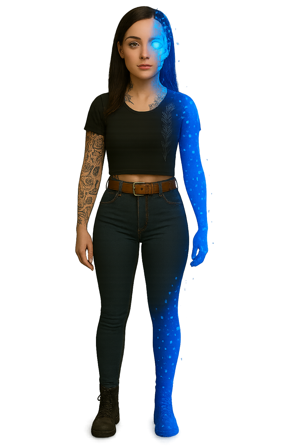 An cartoon of a girl
