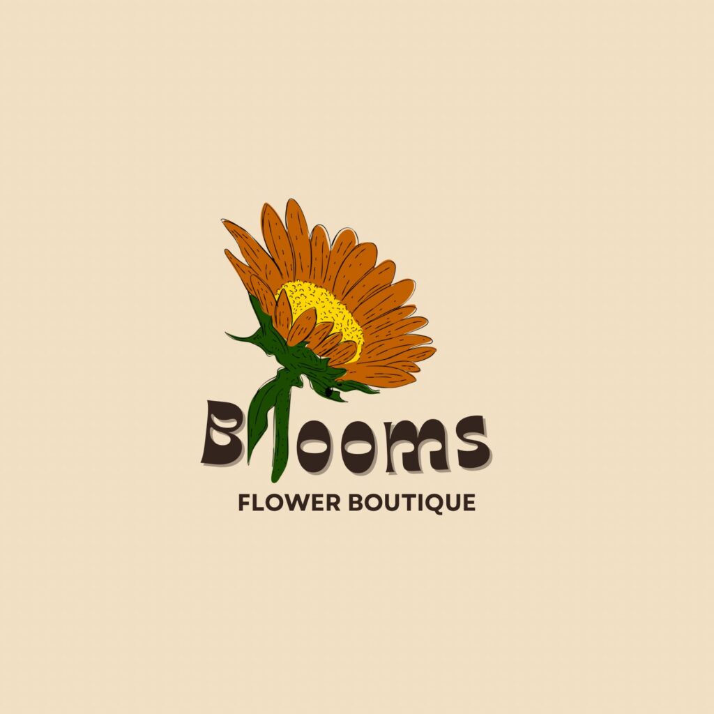 A logo of a flower