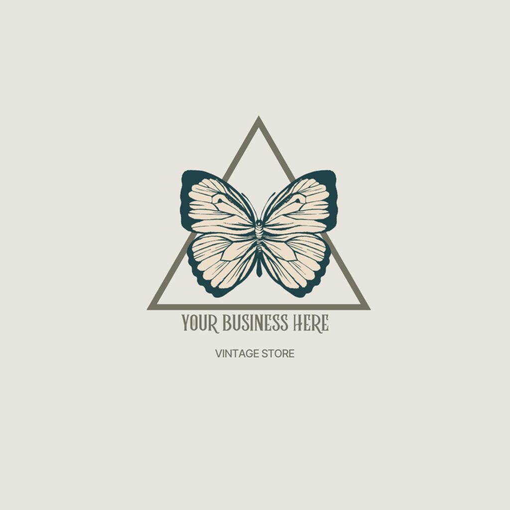 A logo of a butterfly